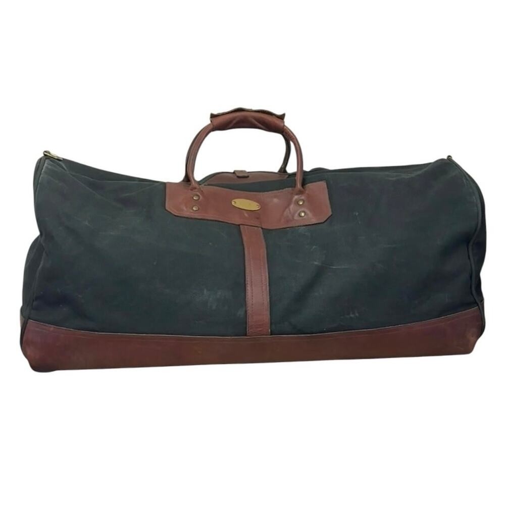 Vintage Orvis Battenkill Canvas Leather Duffle Weekender Bag USA